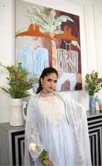 3 Pcs - Luxury Embroidered Lawn SKY
