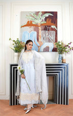 3 Pcs - Luxury Embroidered Lawn SKY