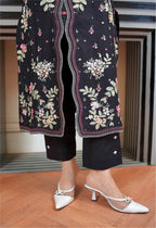 3 Pcs - Luxury Embroidered Lawn BLK