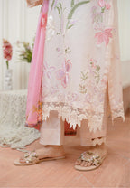3 Pcs - Luxury Embroidered Lawn PINK