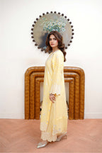 3 Pcs - Luxury Embroidered Lawn LIME