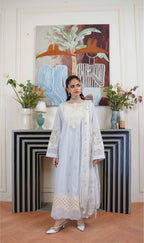 3 Pcs - Luxury Embroidered Lawn SKY