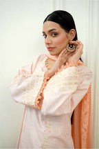 3 Pcs - Premium Embroidered Peach Breeze