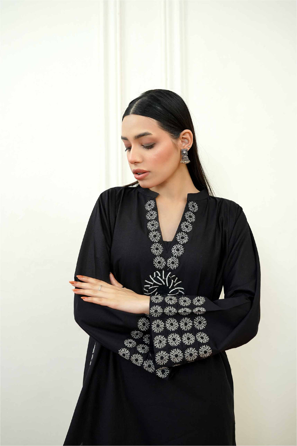 2 Pcs -  Premium Embroidered Signature Black