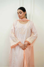 3 Pcs - Premium Embroidered Peach Breeze