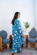 Morning Blue - Digital Printed Lawn
