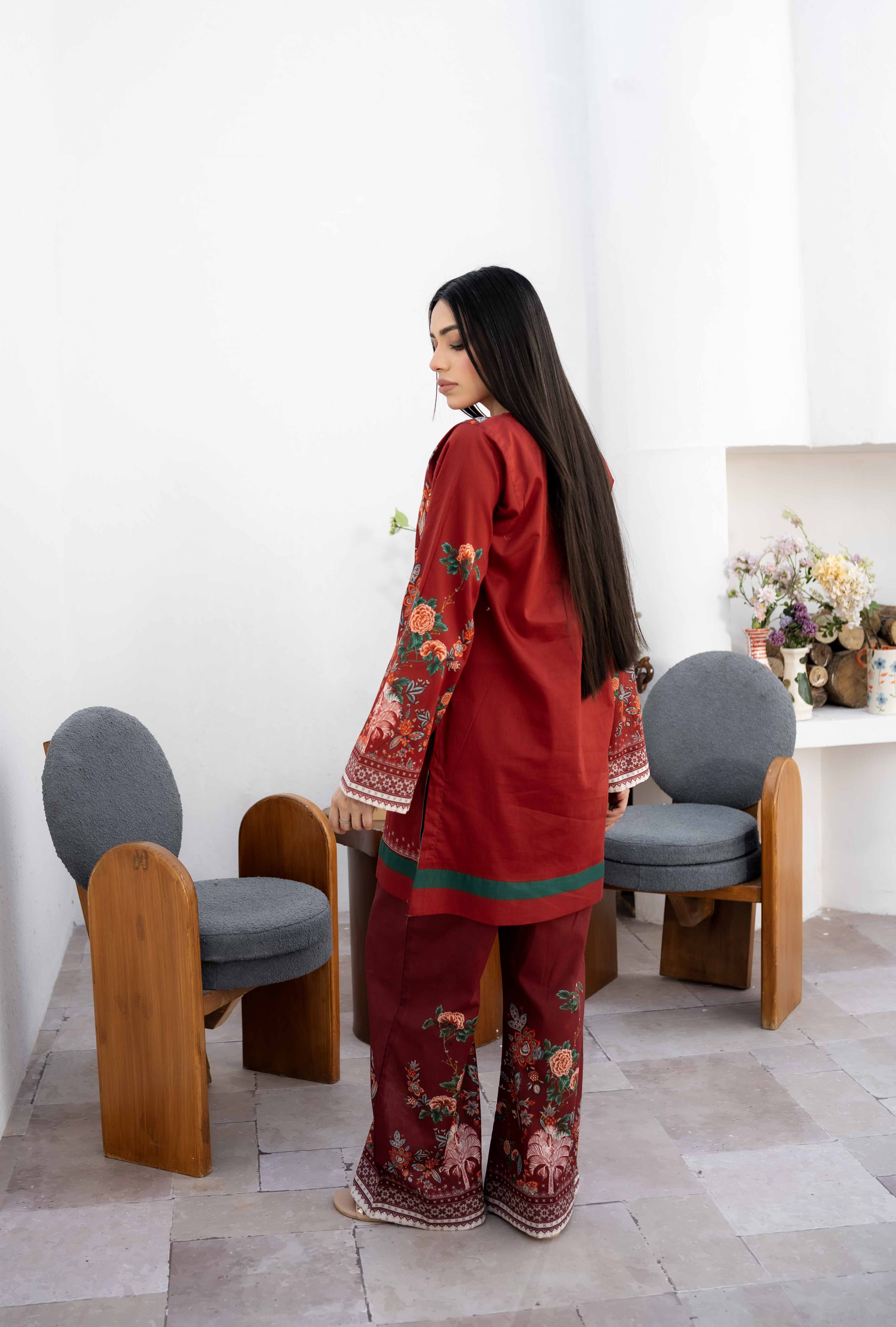 Blush Drape - Digital Printed Lawn