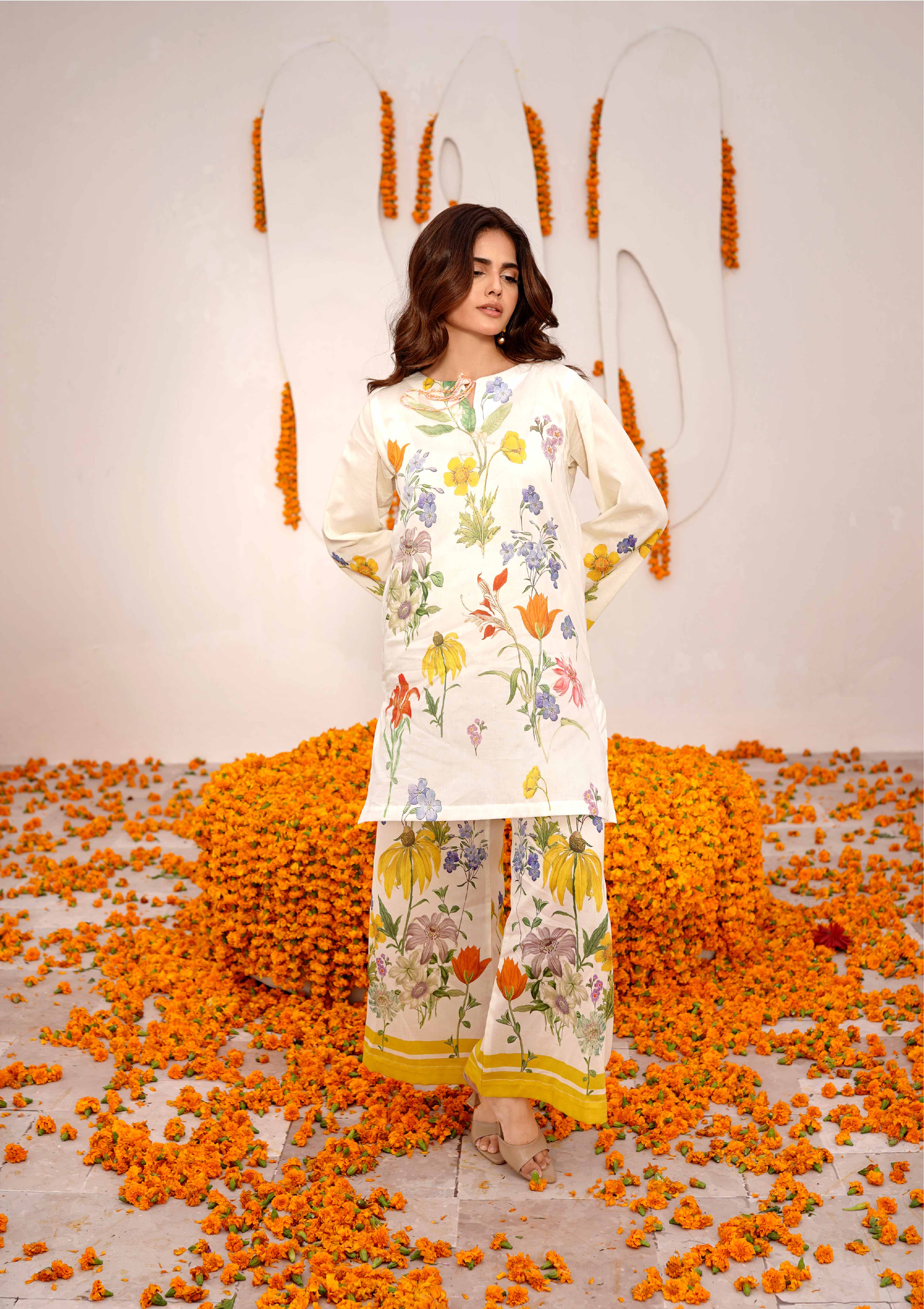 Ivory Grace - Digital Printed Lawn
