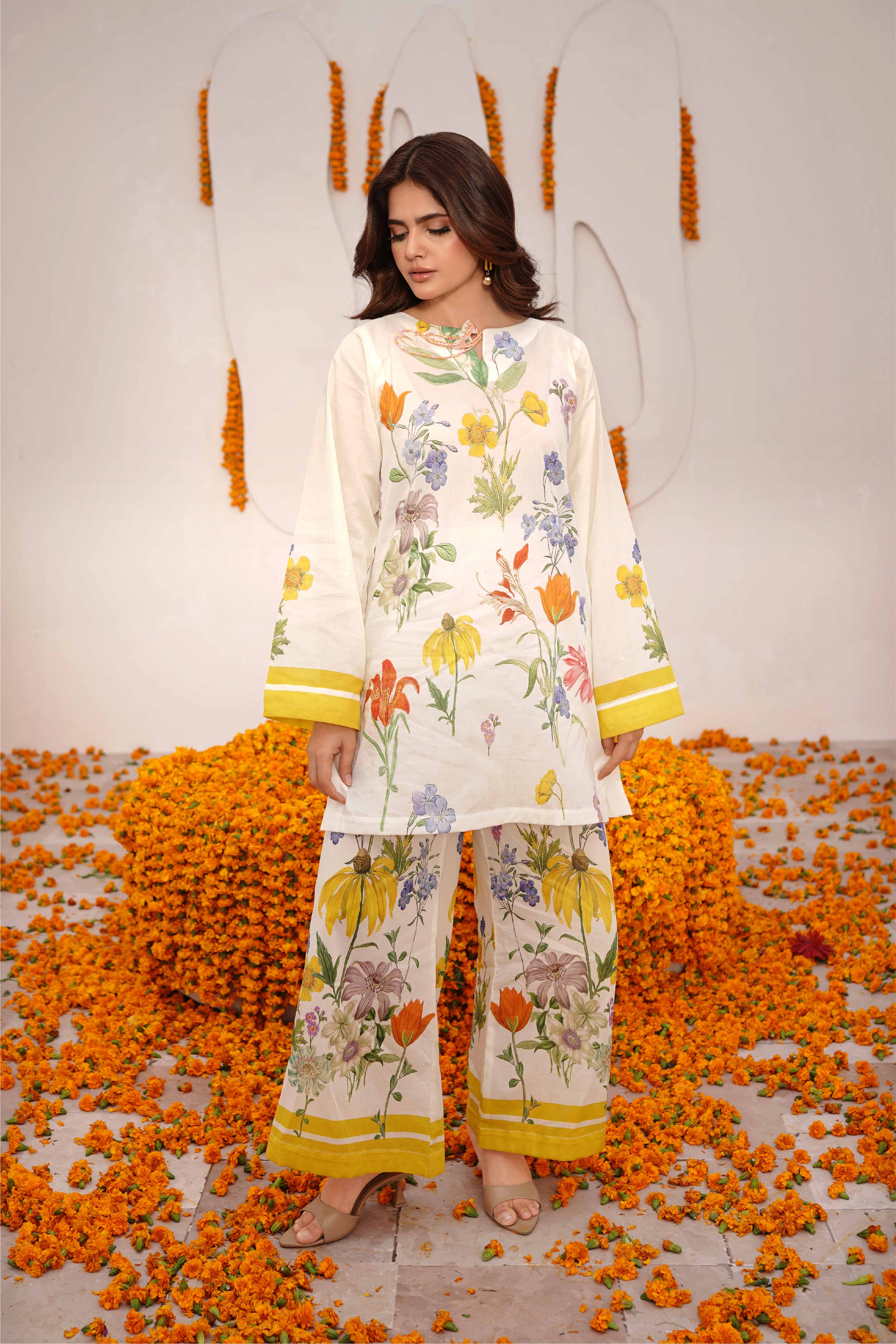 Ivory Grace - Digital Printed Lawn