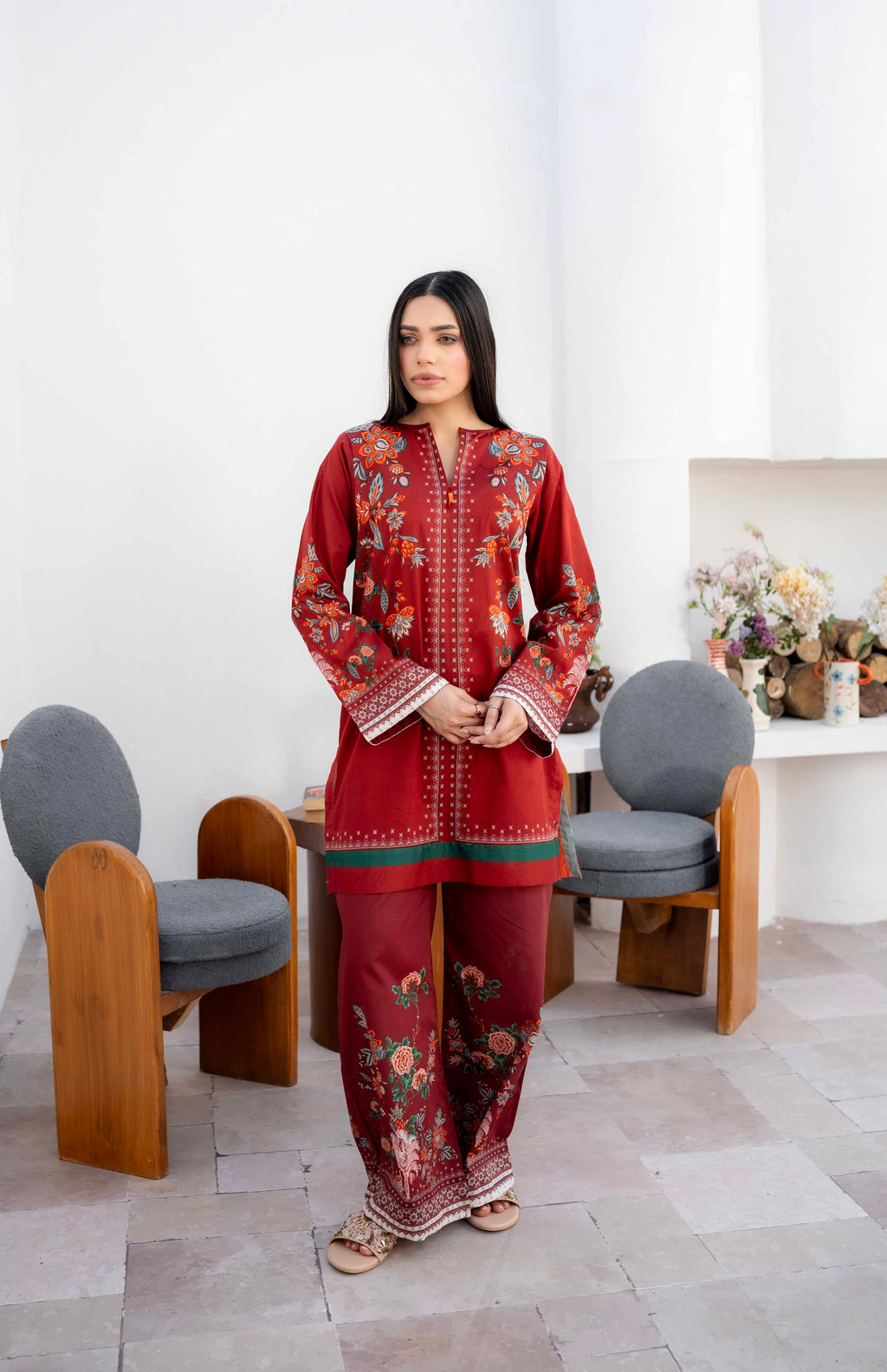 Blush Drape - Digital Printed Lawn