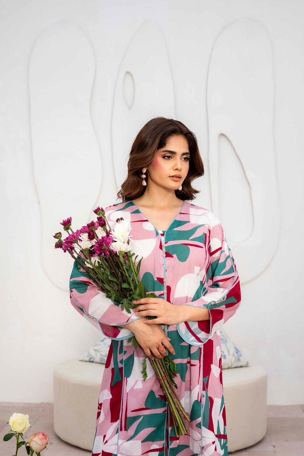 Dusty Pink - Digital Printed Lawn