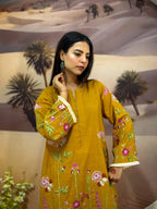 2 Pcs - Premium Embroidered Mustard Muse
