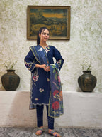 3 Pcs - Premium Embroidered Royal Navy