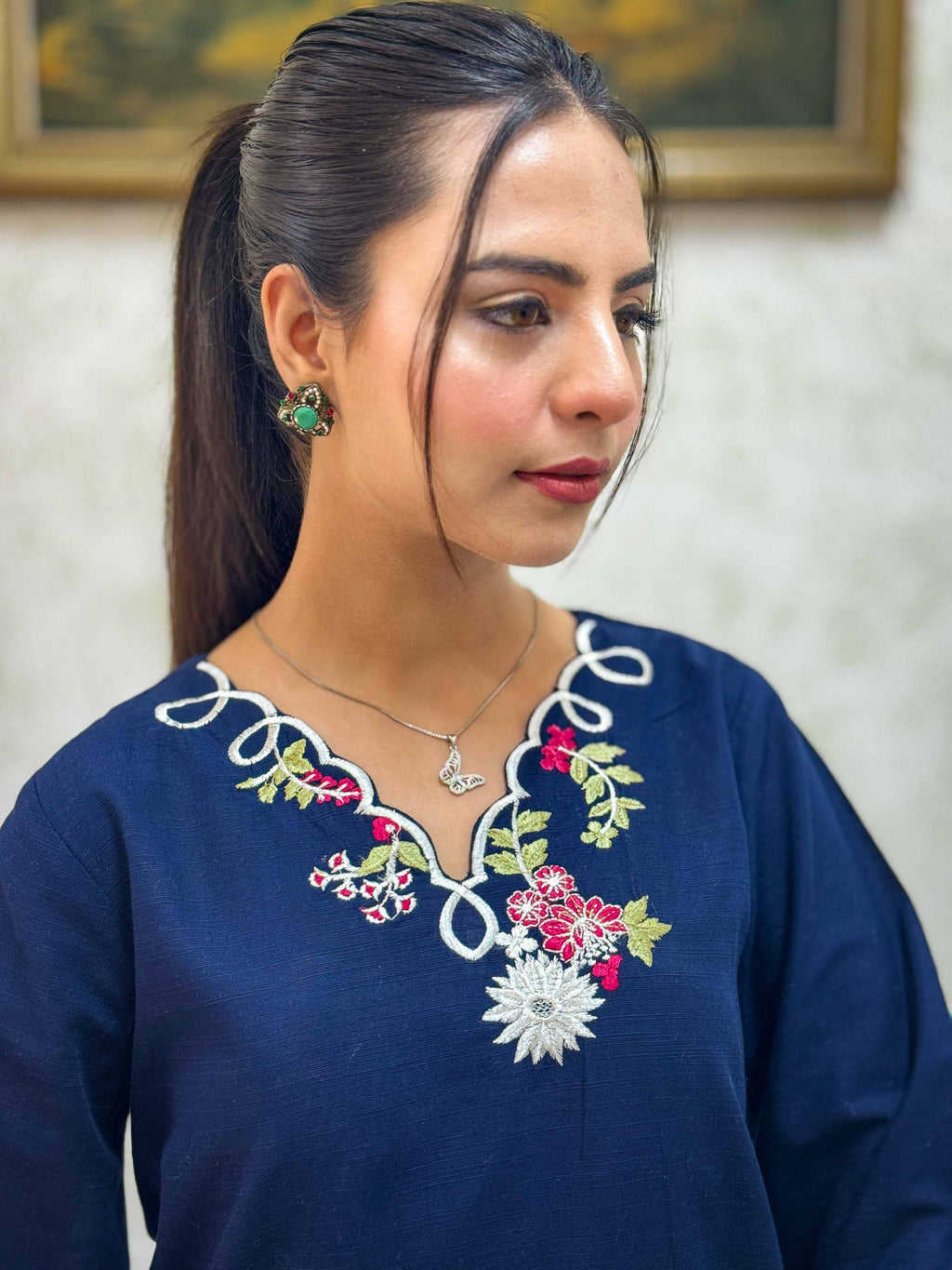 3 Pcs - Premium Embroidered Royal Navy