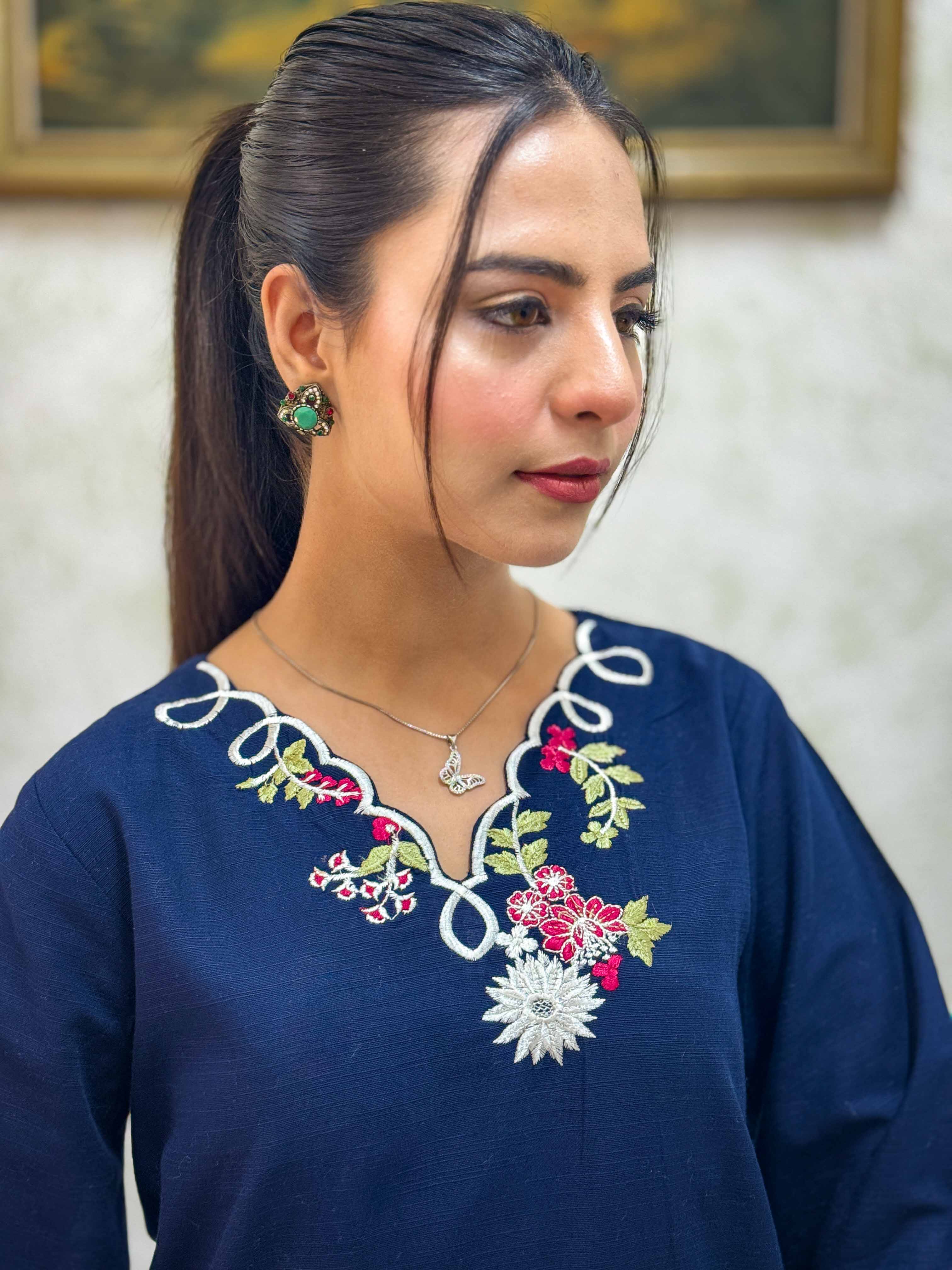 3 Pcs - Premium Embroidered Royal Navy