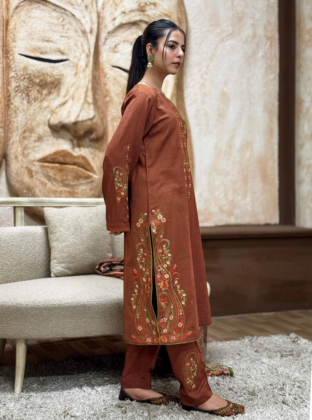 3 Pcs - Premium Embroidered Spring Floral