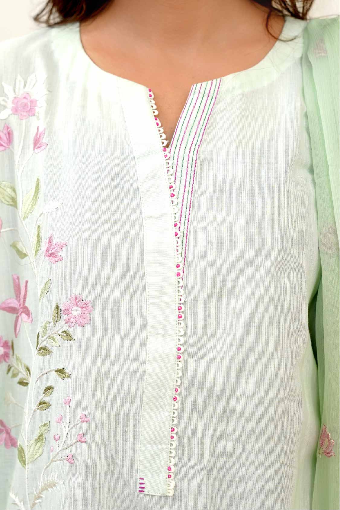 3 Pcs - Premium Embroidered Sage Serenity