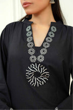 2 Pcs -  Premium Embroidered Signature Black