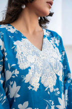 Morning Blue - Digital Printed Lawn