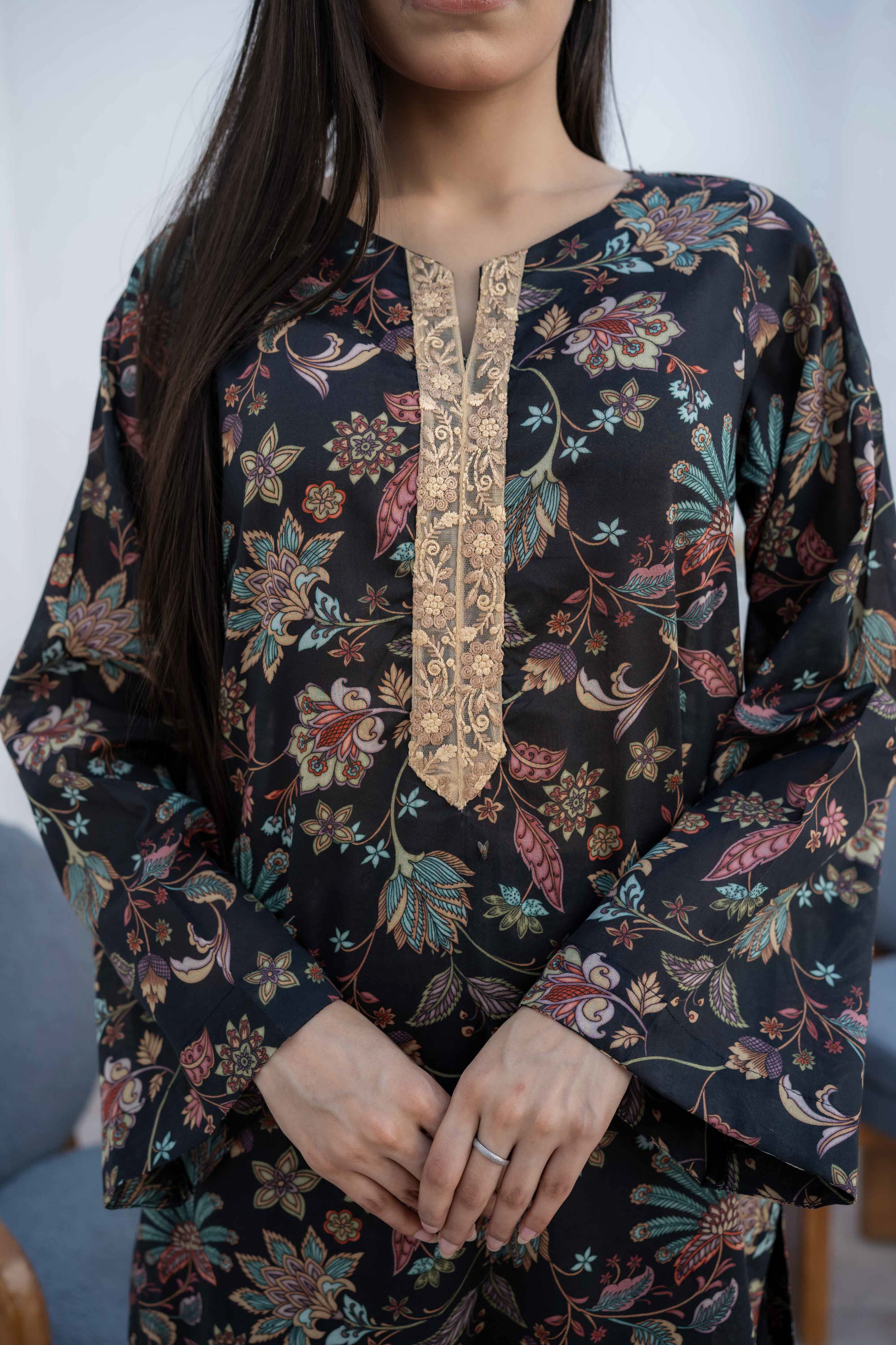 Charcoal Edit - Digital Printed Lawn