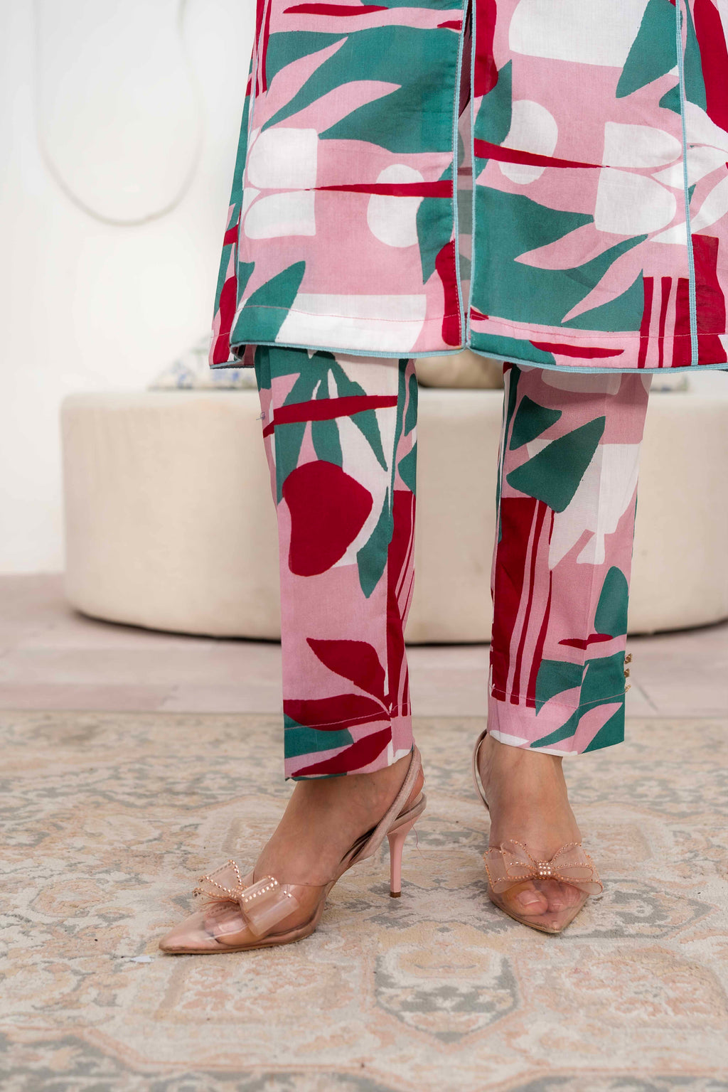 Dusty Pink - Digital Printed Lawn