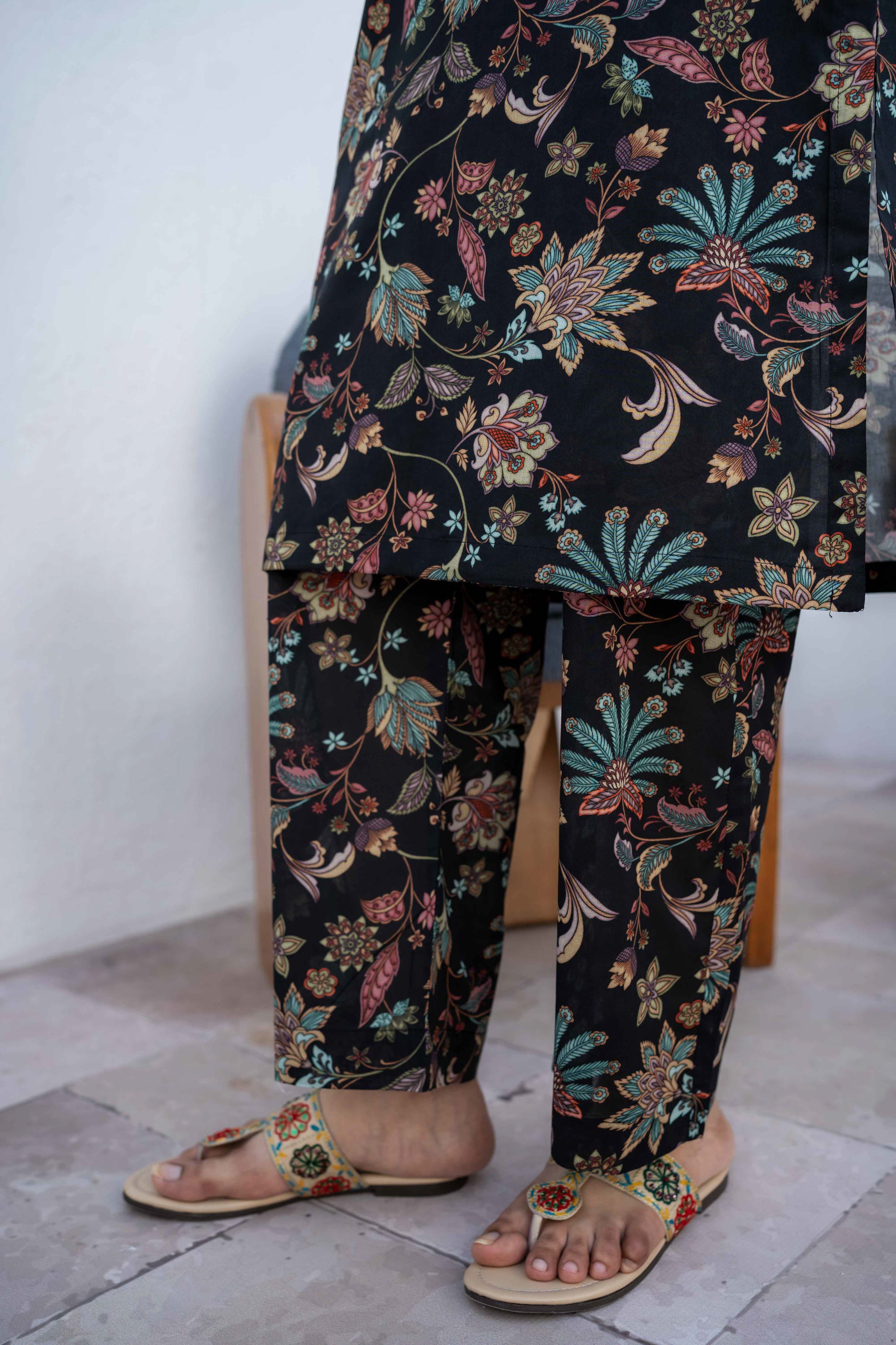 Charcoal Edit - Digital Printed Lawn