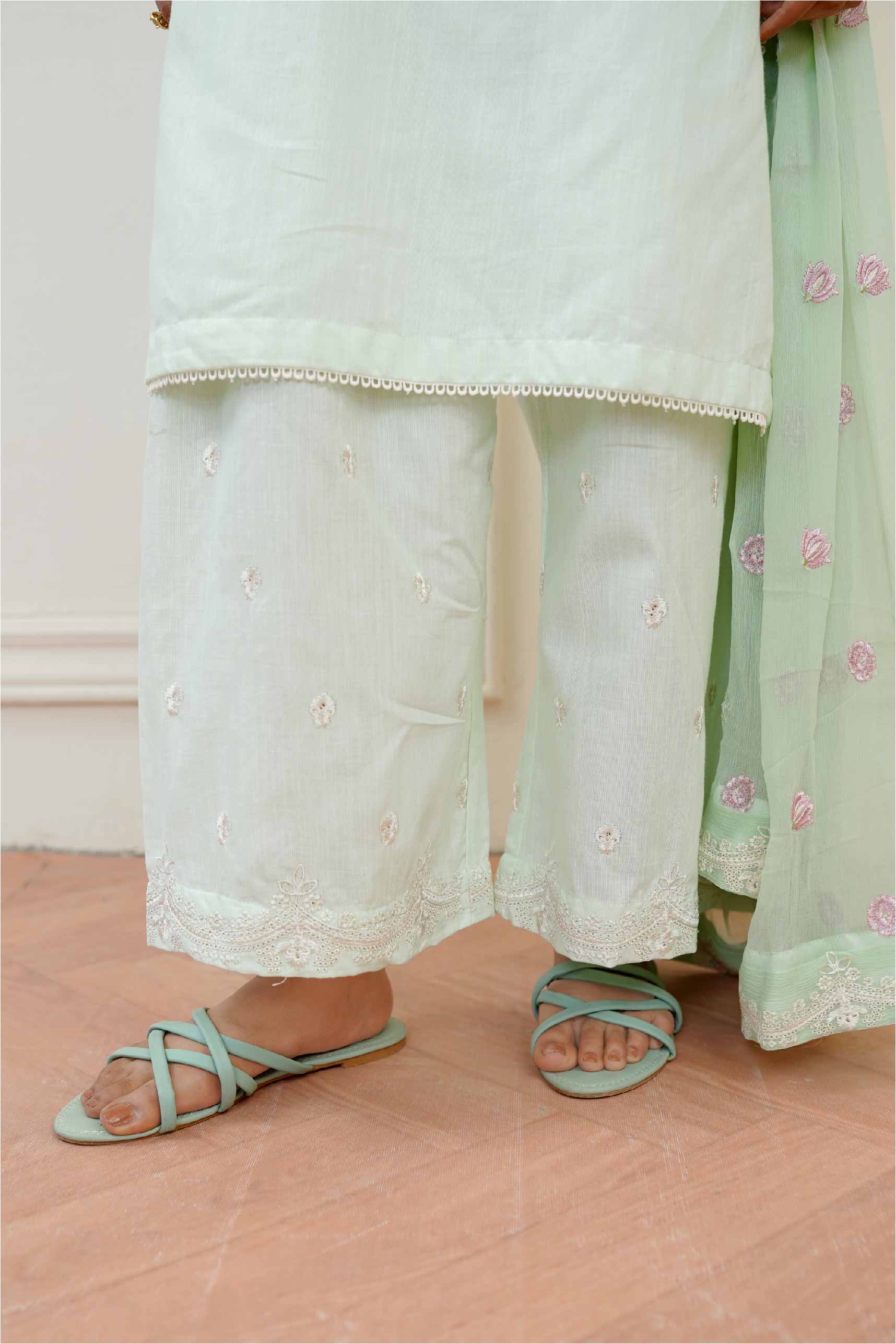 3 Pcs - Premium Embroidered Sage Serenity